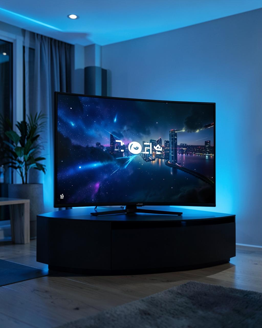 Smart TV in a modern living room